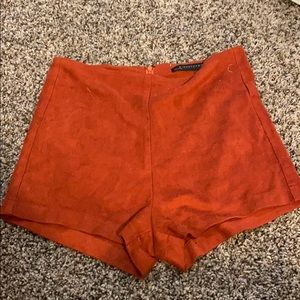 Suede shorts